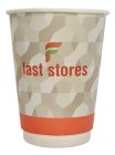 FAST STORES χάρτινα ποτήρια καφέ, 8oz, χωρίς καπάκι, 25τμχ