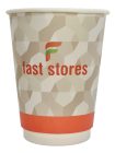 FAST STORES χάρτινα ποτήρια καφέ, 8oz, χωρίς καπάκι, 25τμχ