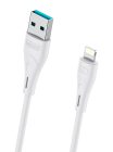 CELEBRAT καλώδιο Lightning σε USB CB-18I, 15W 2.4A, 480Mbps, 1m, λευκό