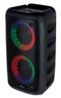 POWERTECH φορητό ηχείο PT-990, 10W RMS, FM, 2400mAh, RGB, μαύρο