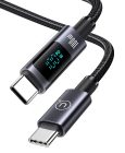USAMS καλώδιο USB-C σε USB-C US-SJ671, 100W, 480Mbps, 1.2m, μαύρο