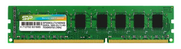 SILICON POWER μνήμη DDR3L UDIMM SP008GLLTU160N02, 8GB, 1600MHz, CL11